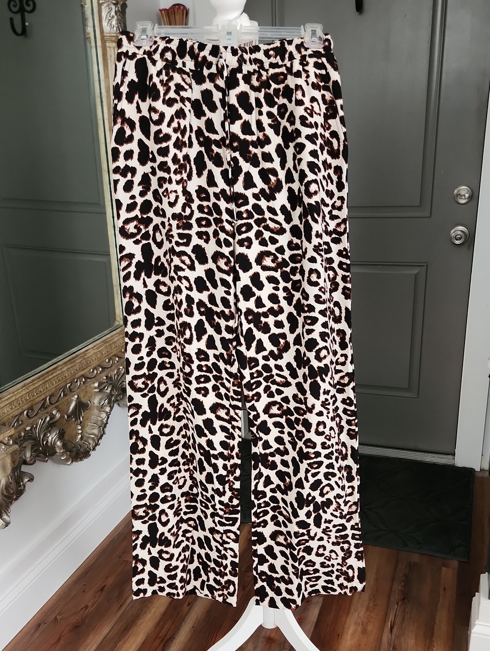 Les Amis Leopard Print Wide-Leg Pants - Women's